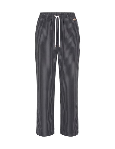 Pantalon rayé avec empiècement en dentelle Liu Jo
