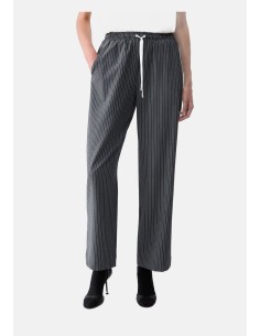 Pantalon rayé avec empiècement en dentelle Liu Jo