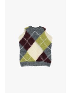 Pull sans manches à motif losanges avec col rond Dixie 2