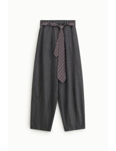Pantalon palazzo rayé avec ceinture imprimée Dixie 2