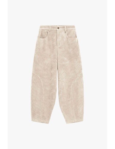 Pantalon palazzo côtelé taille haute Dixie