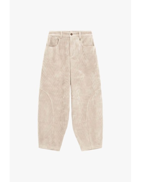 Pantalon palazzo côtelé taille haute Dixie
