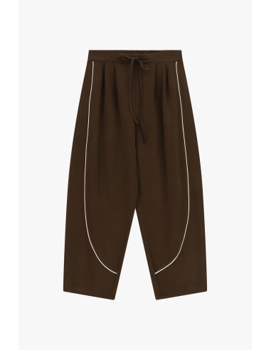 Cropped palazzobroek met contrasterende biezen Dixie