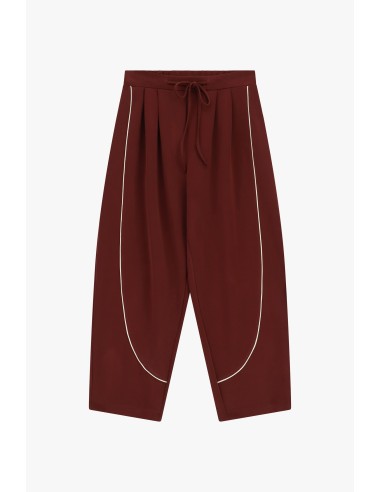 Pantalon palazzo cropped avec liserés contrastants Dixie