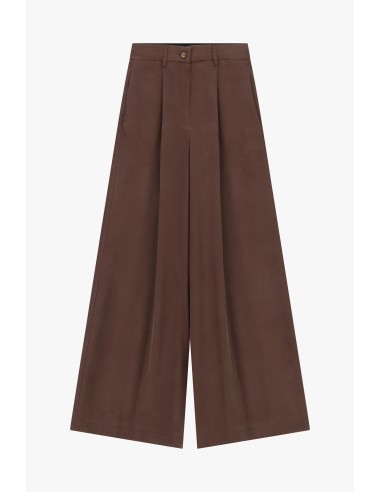 Pantalon palazzo taille haute à pinces Dixie