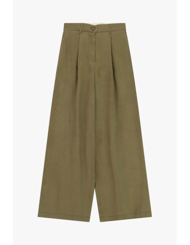 Pantalon palazzo taille haute à pinces Dixie