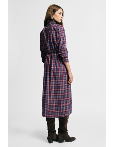 Robe longue à carreaux avec ceinture nouée, s'il vous plaît