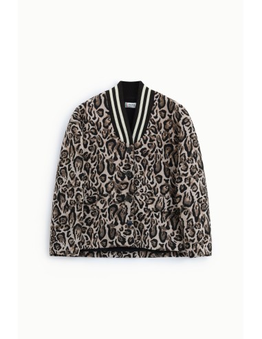 Blazer met dierenprint en geribde kraag alstublieft