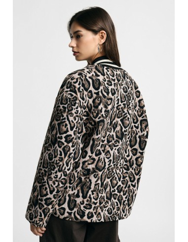 Blazer met dierenprint en geribde kraag alstublieft