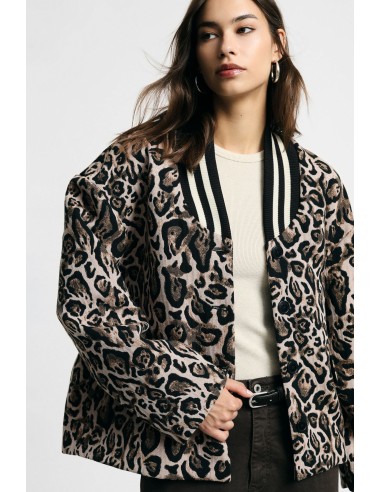 Blazer à imprimé animalier avec col côtelé, s’il vous plaît