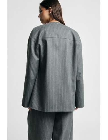 Oversized gestreepte blazer met dubbele rij knopen Please