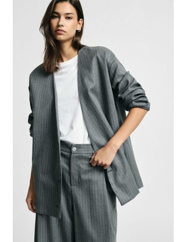 Oversized gestreepte blazer met dubbele rij knopen Please