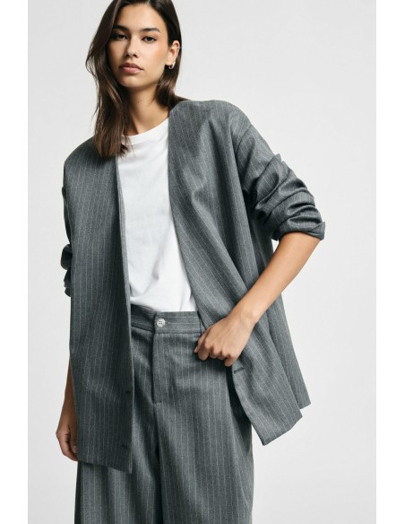 Oversized gestreepte blazer met dubbele rij knopen Please