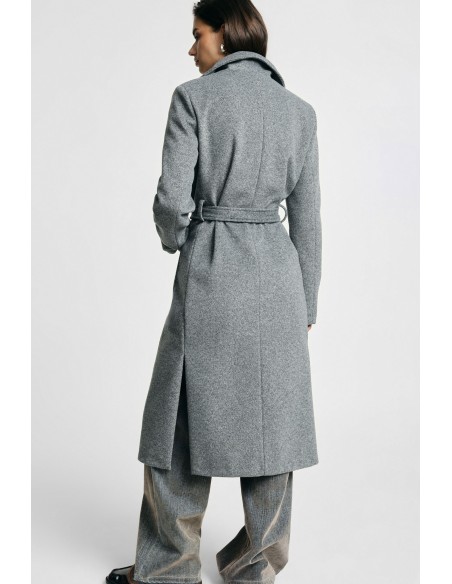 Manteau long avec ceinture et grandes poches s'il vous plaît
