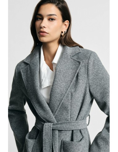 Manteau long avec ceinture et grandes poches s'il vous plaît