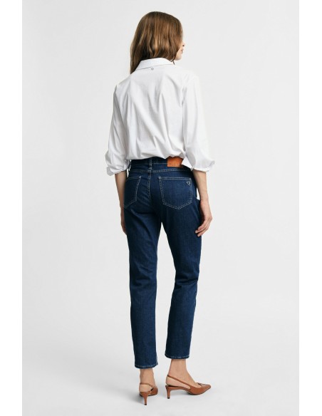 Rechte jeans met contrasterende stiksels Please