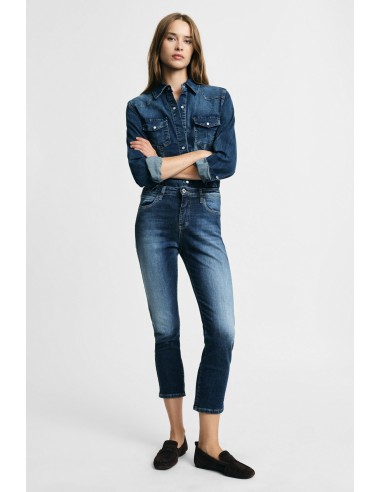 Jean droit effet délavé S'il vous plaît