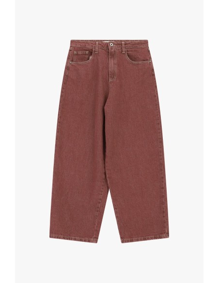 Please jeans met wijde pijpen, cropped fit en vijf zakken