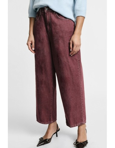 Jean cropped à jambe large, cinq poches Please