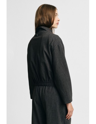 Sweat-shirt court zippé avec bas élastiqué S’il vous plaît