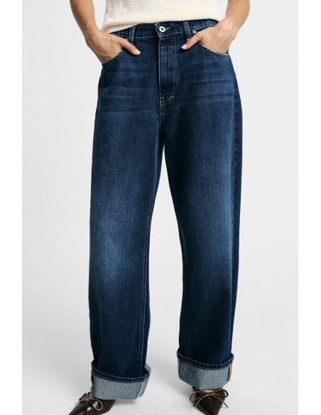 Jeans Ampi A Vita Alta Con Fondo Risvoltato Alstublieft