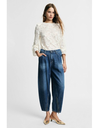 Balloon-fit jeans met ritsen bij de enkels, alsjeblieft