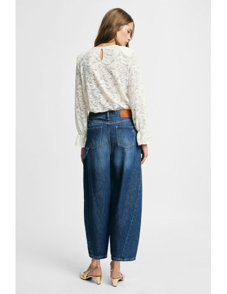 Jean balloon avec zips aux chevilles Please