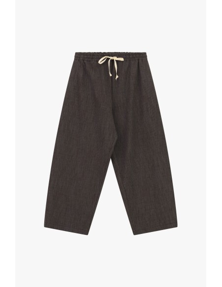 Palazzo-broek met elastische taille en trekkoord alstublieft