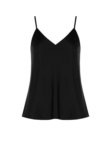 Top fluide en satin à double décolleté en V Rinascimento