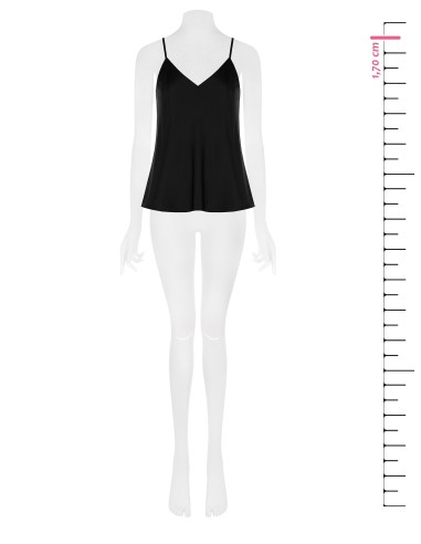 Top fluide en satin à double décolleté en V Rinascimento