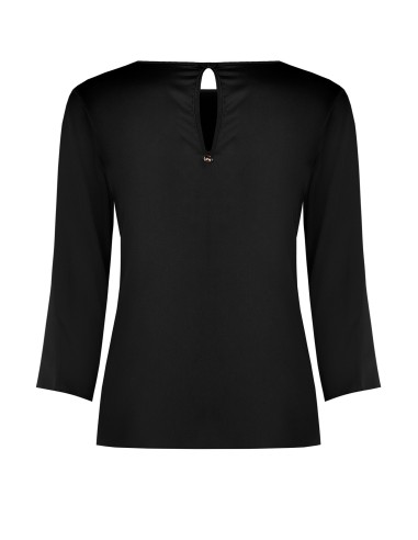 Vloeiende blouse met 3/4-mouwen van satijn Rinascimento