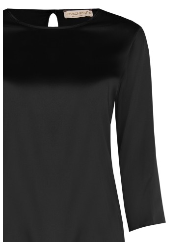 Vloeiende blouse met 3/4-mouwen van satijn Rinascimento