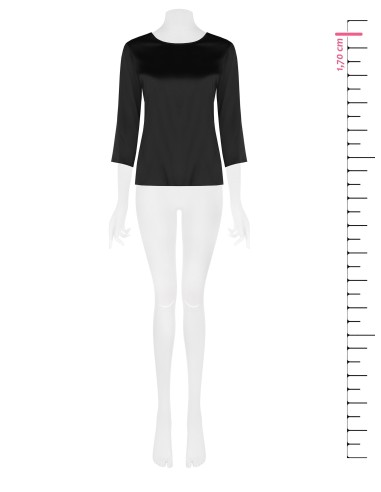 Blouse fluide à manches 3/4 en satin Rinascimento