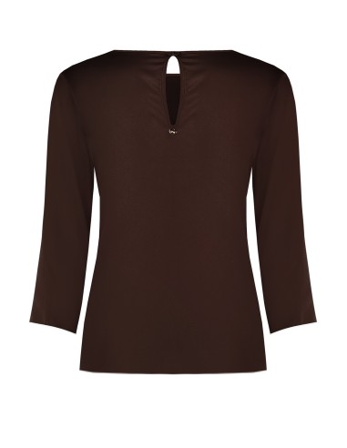 Vloeiende blouse met 3/4-mouwen van satijn Rinascimento