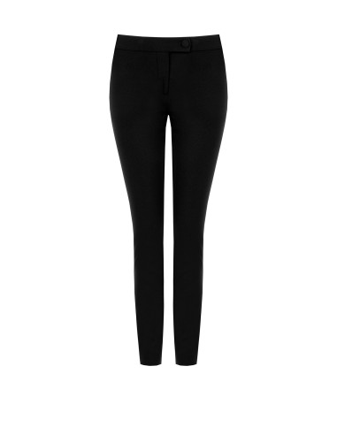 Pantalon skinny en scuba crêpe avec bouton assorti Rinascimento