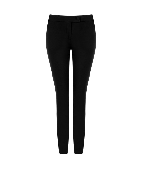 Pantalon skinny en scuba crêpe avec bouton assorti Rinascimento