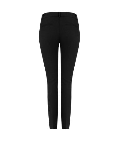 Pantalon skinny en scuba crêpe avec bouton assorti Rinascimento