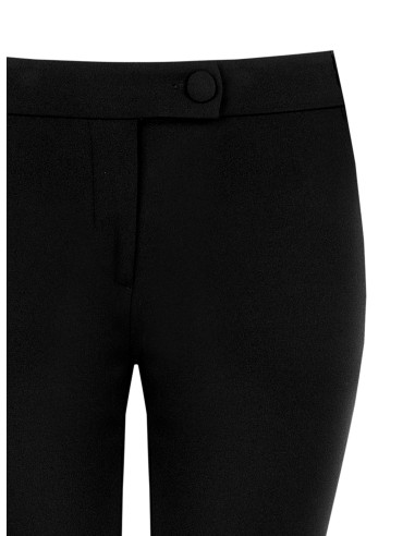 Pantalon skinny en scuba crêpe avec bouton assorti Rinascimento