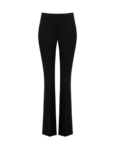 Pantalon cigarette en tissu technique avec fermeture éclair latérale Rinascimento