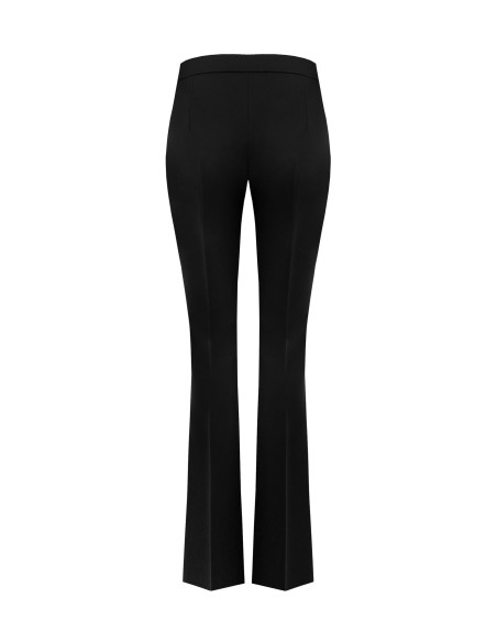 Pantalon cigarette en tissu technique avec fermeture éclair latérale Rinascimento