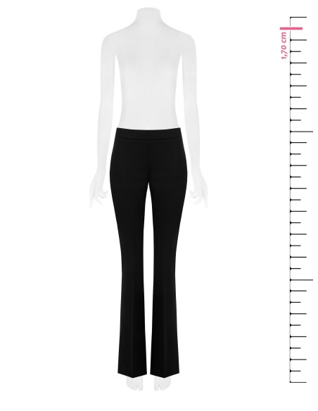 Pantalon cigarette en tissu technique avec fermeture éclair latérale Rinascimento
