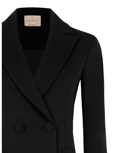 Veste blazer cintrée en scuba crêpe avec boutons assortis Rinascimento