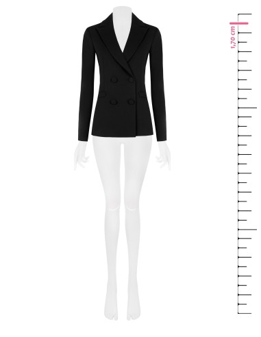Veste blazer cintrée en scuba crêpe avec boutons assortis Rinascimento