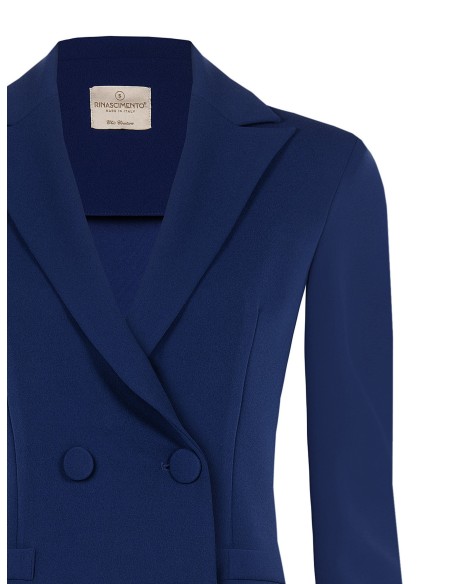 Veste blazer cintrée en scuba crêpe avec boutons assortis Rinascimento