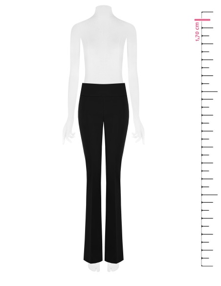 Pantalon évasé en tissu technique avec bande à la taille Rinascimento