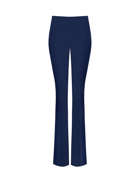 Pantalon évasé en tissu technique avec bande à la taille Rinascimento