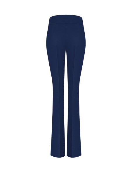 Pantalon évasé en tissu technique avec bande à la taille Rinascimento