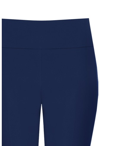 Rinascimento broek met wijde pijpen van technische stof en een tailleband