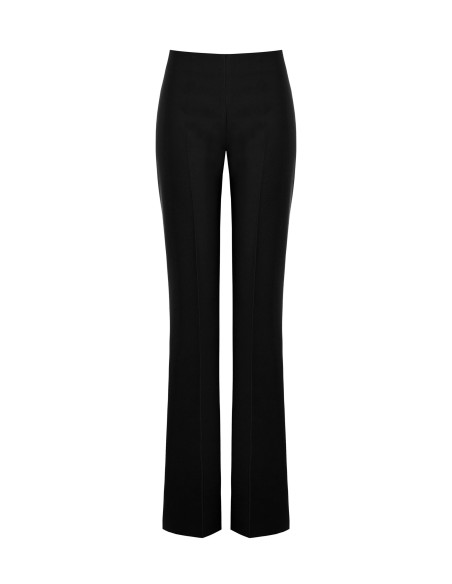Pantalon évasé en tissu technique avec fermeture éclair latérale Rinascimento