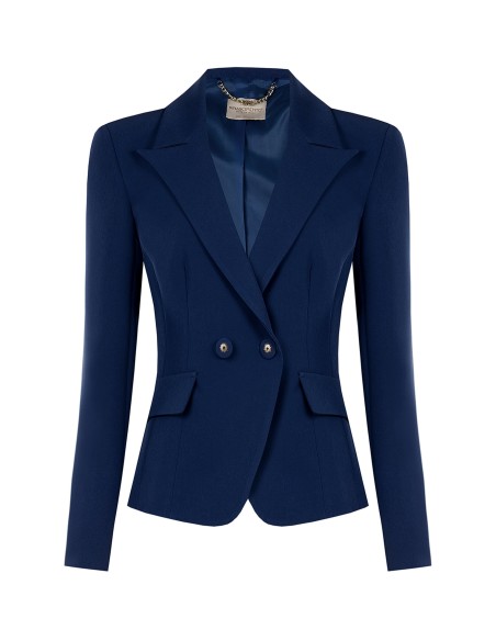 Veste blazer courte cintrée en tissu technique Rinascimento